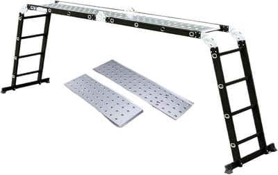 Werkplatform Steiger - Klusladder Aluminium - Veelzijdig Klussen - 14-in-1 Functies - 4.7 Meter Max