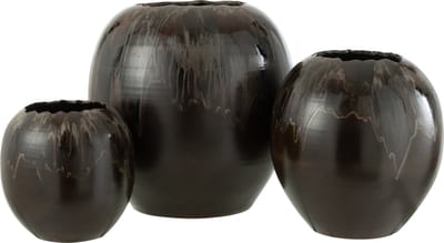 J-Line bloempot - keramiek - bruin - large - Ø 50 cm