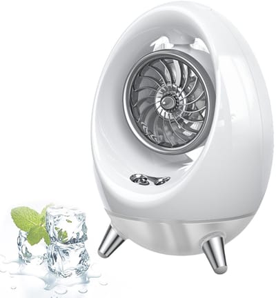 Draagbare aircoventilator, oplaadbare luchtkoeler met aromatherapiefunctie