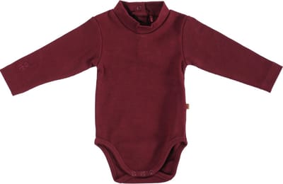 MXM Baby Romper- Turtleneck- Bordeaux- Katoen- Lange mouwen- Maat 92