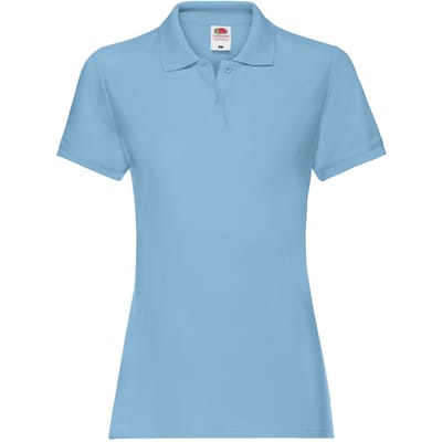 Fruit of the Loom Dames/Dames Premium Effen Poloshirt (Hemelsblauw)