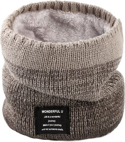 Livano Nekwarmer - Dames - Fleece - Motor - Bandana - Masker - Colsjaal - Sjaal - Gewatteerd - Skiën - Winter - Fietsen - Khaki