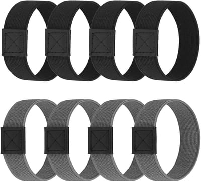 Cosensi- Veters Elastische - 4 Paar - Zwart/Grijs - Voorkomt Loslaten - Geschikt voor Sportschoenen/Hooghakken - Hoogwaardige Kwaliteit - Schoenveters