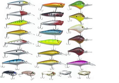 Complete 301-delige vissersset met kunstmatige aas, haken, wormen en pike lures voor zoet- en zoutwater vissen