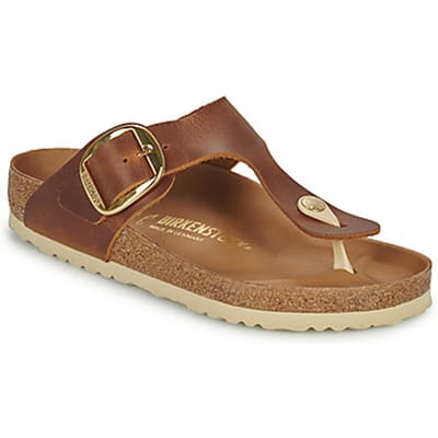 Birkenstock Gizeh Big Buckle Slippers - Dames - Cognac - Maat 41