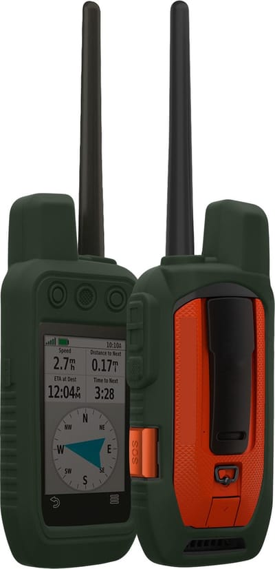 kwmobile Hoesje geschikt voor Garmin Alpha 200i / Alpha 300i - Beschermhoes voor handheld GPS - Back cover in donkergroen