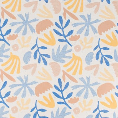 Inpakpapier - 50 cm x 100 m - blauw geel roze design - graspapier - 100% gerecycled