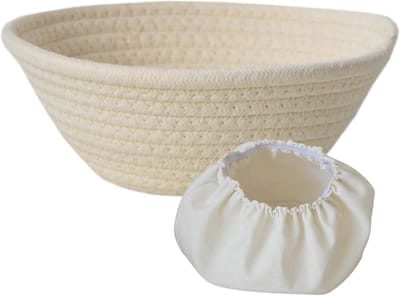 Brood Rijs Manden - Bakvormen - Zuurdesem Brood Maken - Handgemaakt Katoenen Touw - Rond en Ovaal - Veelkleurig