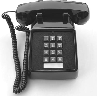 Retro Vaste Telefoon - Druktoets - Mechanische Rinkelbel - Zwart - CT8020B