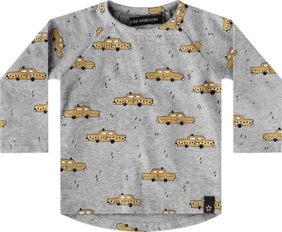 Your Wishes Longsleeve Yellow Taxi - T-shirt - Lange Mouwen - Baby - Jongen - Maat: 50/56