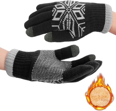 Winterhandschoenen voor Dames, Touchscreen, Warme en Zachte Gebreide Voering met Elastische Manchetten voor Koude Dagen