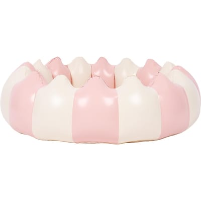 Petite Piscine Gonflable pour Tout-Petit PVC Portable Gonflable Piscine à Balles pour Fête de Natation Intérieure Extérieure Striped Pink
