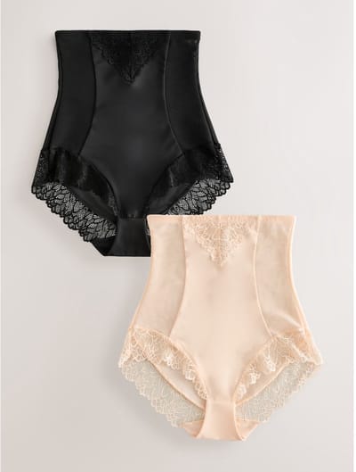 Next - Dames - Set van 2 Femina vormgevende slips - Zwart