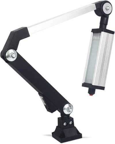 LED werklamp - Machineverlichting - Werkplaats verlichten - Opvouwbare lange arm - 40W - Zwart