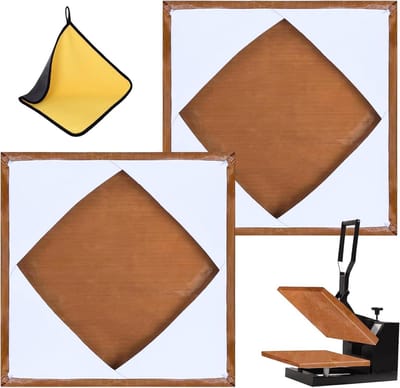 Hittepers Platenhoes - Teflon Plaat Beschermer - Sublimatie Hittepersen - Hittebestendig tot 260°C - 38 x 38 cm - Zwart