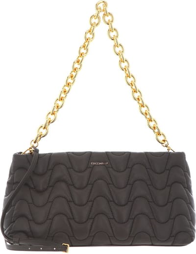 COCCINELLE Leren Schoudertas Ophelie Matelasse Handbag Bark Donkerbruin