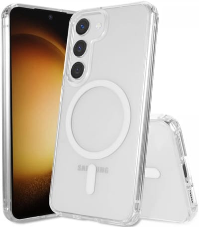 Hoesje Geschikt voor Samsung Galaxy S23 Plus - Compatibel met MagSafe - Hard Back Cover met Magneet - Transparant
