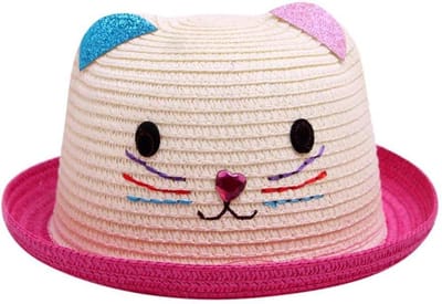 Kinder Zomerhoed - Baby Cap - Bescherming Tegen Zon - Ademend Materiaal - One Size - Hot Pink