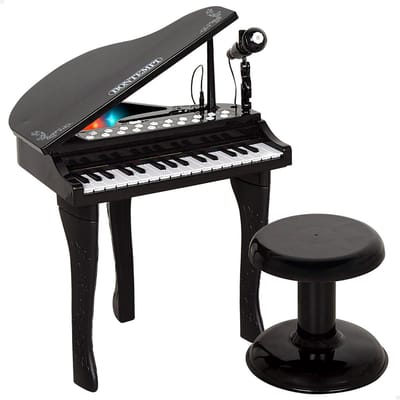 Kinderpiano met Microfoon - Speelgoedpiano Kinderkeyboard - Muziek Leren Spelen - 32 Toetsen Kleuren Gids