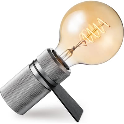 Home Sweet Home - Design tafellamp Matrix - Zilver - 11/10.2/5.3cm - bedlampje - geschikt voor E27 LED lichtbron - gemaakt van Metaal