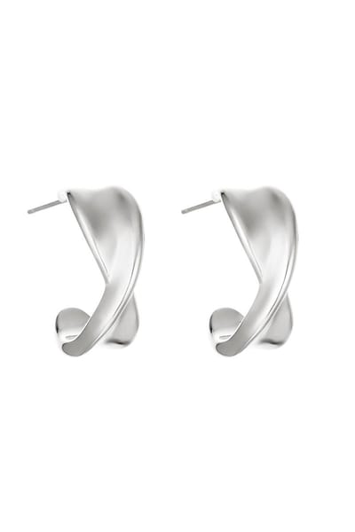 Earrings Twist It - Oorbellen - Zilver- Yehwang