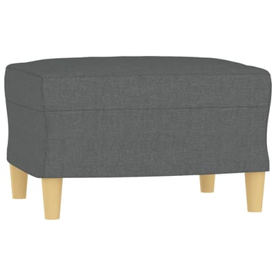 vidaXL - 3-delige - Loungeset - met - kussens - stof - donkergrijs