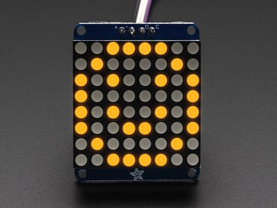 Small 1.2 inch 8x8 LED Matrix w/I2C Backpack - Geel Adafruit 1050