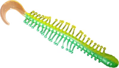 Worm Vissen Lokken - Zacht Kunstaas - Vissen Vangen - Hyperrealistisch Profiel - 4 Inch - Firetiger