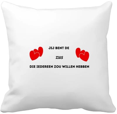 Akyol - jij bent de zus die iedereen zou willen hebben Kussen hoes - Zus - geweldige zus - liefste zus - verjaardag - cadeau - kado - bedankje - geschenk - 40 bij 40 cm