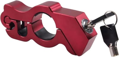 Motor Stuurslot - Diefstalbeveiliging Voertuig - Voertuig Beveiligen - Aluminium Vaste Hoorn - 14.7 cm Lengte - Rood
