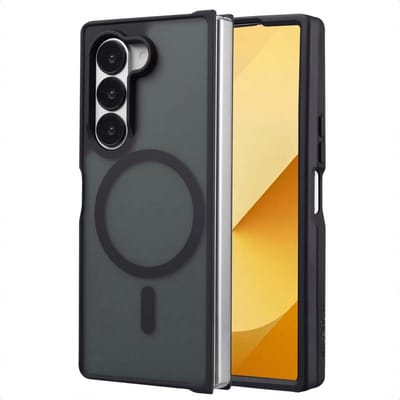 imoshion Hoesje - Geschikt voor Samsung Galaxy Z Fold 6 - Color Guard Backcover met Magnetische Ring - Zwart