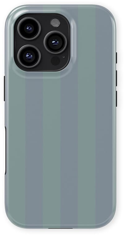 DripCase Gestreept Hoesje geschikt voor iPhone 16 Pro | Backcover met Mag | Stripes Motief | Trendy Case geschikt voor iPhone 16 Pro met Strepen Blue Mojito