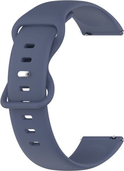 By Qubix - Solid color sportband 20mm - Blauw - Geschikt voor Samsung Galaxy Watch 7 (40 & 44mm) - Galaxy Watch FE - Galaxy Watch 6 - Galaxy Watch 6 Pro - Galaxy Watch 5 - 5 Pro - Galaxy Watch 4 - 4 Classic - Active 2 - Watch 3 (41mm)