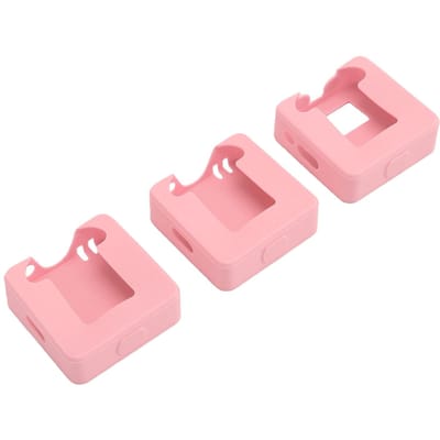 3 pièces Housse de Protection en Silicone Adaptée au Système de Microphone RODE Wireless Go II Housse de Protection Anti-Choc pour Micro rose