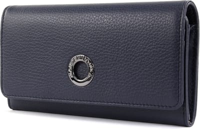MANDARINA DUCK Leren Portemonnee Mellow Leather L Purse L Dress Blue Blauw