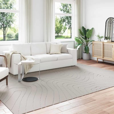 vidaXL - Binnen- - en - buitenkleed - PALMERAS - Crème - 280 - x - 200 - cm - Polyester