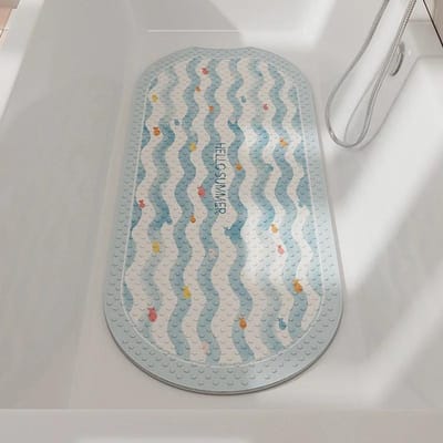 Tapis de bain en PVC souple 40 x 100 cm, antidérapant, avec ventouses, pour massage 40X100CM