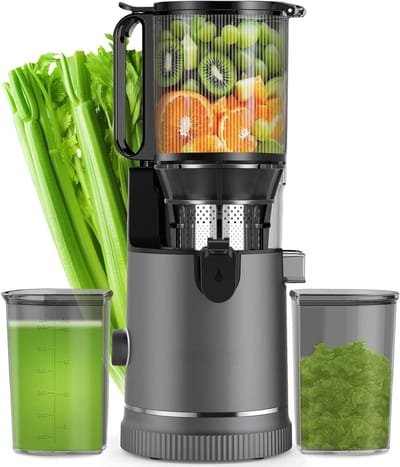 Elektrische Vruchtenpers - Sapcentrifuge Citrus - Vers Sap Maken - Eenvoudig Reinigen - Compact Formaat - Zilver