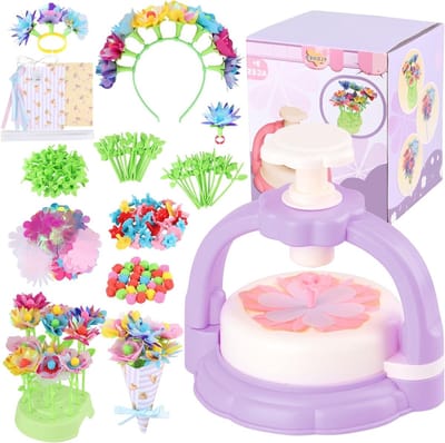 DIY Bloemen Knutselset voor Kinderen, Creatieve Bloemen Craft Toys voor 4-10 Jaar, Perfect voor Verjaardag en Kerstmis
