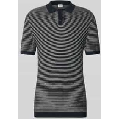 Slim fit gebreide poloshirt in two-tone-uitvoering model 'Triton'