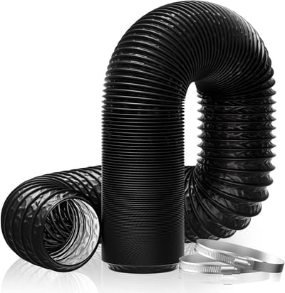Afvoerslang - Ventilatieslang Flexibel - Mobiele Airco - Hittebestendig Materiaal - 2.5 Meter - Zwart