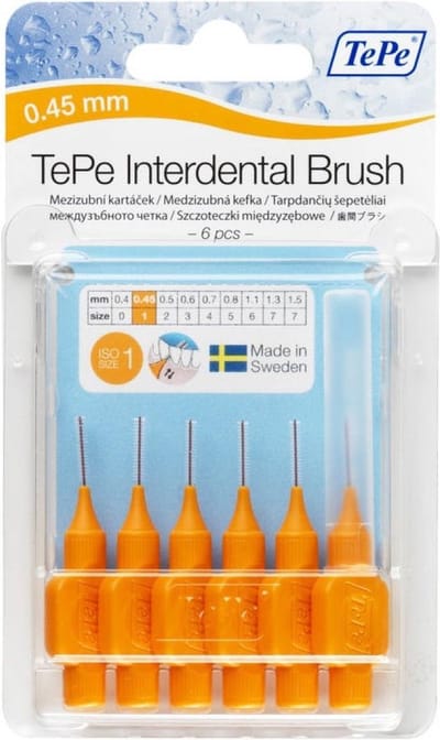 6x TePe Ragers 0,45 mm Oranje blister à 6 stuks