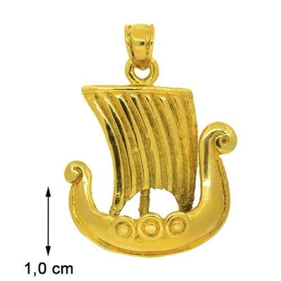 Blinx Jewels Vergulden Hanger Vikingsschip