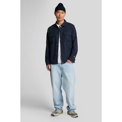 Lyle & Scott Ripstop Overshirt Dark Navy Maat: S | Casual Overhemden Outlet | Heren | Blauw