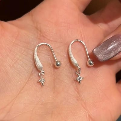 Kleur Geborsteld Waterdruppel Ster Zirconia Oorbellen Voor Vrouwen Luxe Ontwerp Persoonlijkheid Sieraden Cadeaus Groothandel brown