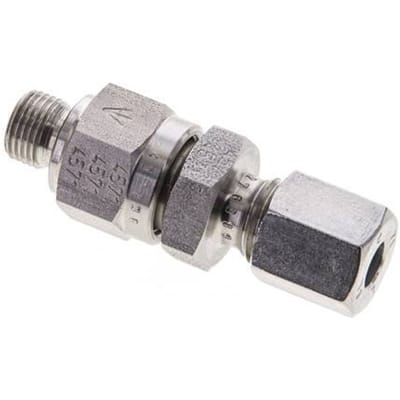 6L (M12x1.5) & G1/8'' Regeling-In RVS Terugslagklep Snijring Buitendraad 1-250 bar ISO 8434-1