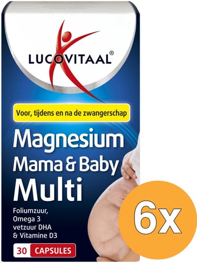 6x Lucovitaal Magnesium Mama & Baby Multi (30 capsules)