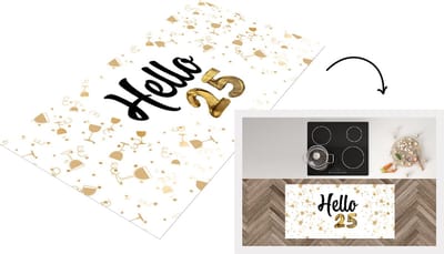 Keukenloper - Loper keuken - Jubileum - 25 jaar - Feest - 120x60 cm - Keukenloper vinyl
