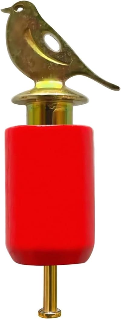 Vogelfluit Speelgoed - Realistische Geluiden - Feesten Outdoor Activiteiten - Handgedraaid Zinklegering - 6x1.5cm - Rood