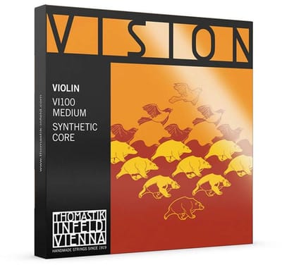 Thomastik Infeld VI-100 violin string set 4/4 medium, includes VI-02, VI-03A